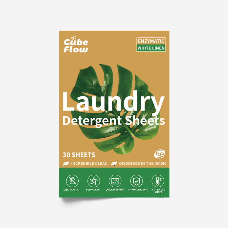 跨境现货英文版洗衣片深层清洁纳米超浓缩生物酶Detergent sheet|undefined
