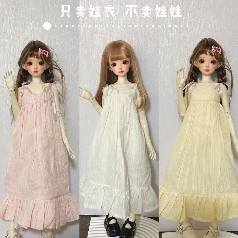 Bjd4 Points Baby Dress Pajamas White Moonlight Suspender Skirt Long Skirt Fairy Skirt Fashion Cheap Casual 46cm