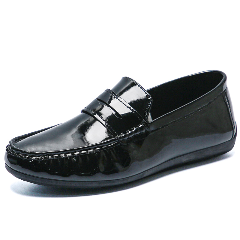 Bean shoes men soft soles all business bright casual shoes men's loafers_vogvips.com