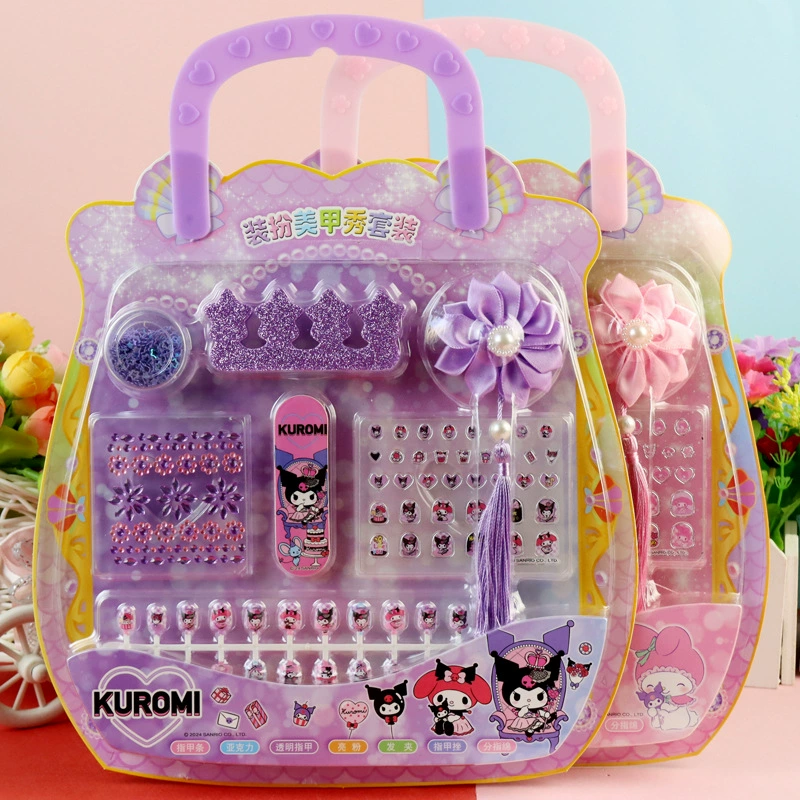 Детский мультфильм Sanrio Culomi ногти кольцо драгоценный камень древний ветер подвеска ногти поддельный набор наклейки для ногтей