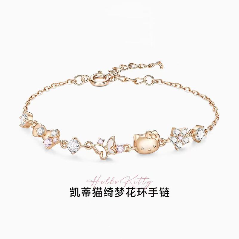 Hellokitty Hello Kitty Butterfly Bracelet for Women, Sweet and Cute, Niche and Versatile Jewelry, Gift for Best Friend or Girlfriend Hellokitty Hello Kitty Butterfly Bracelet for Women, Sweet and Cute, Niche and Versatile Jewelry, Gift for Best Friend or Girlfriend