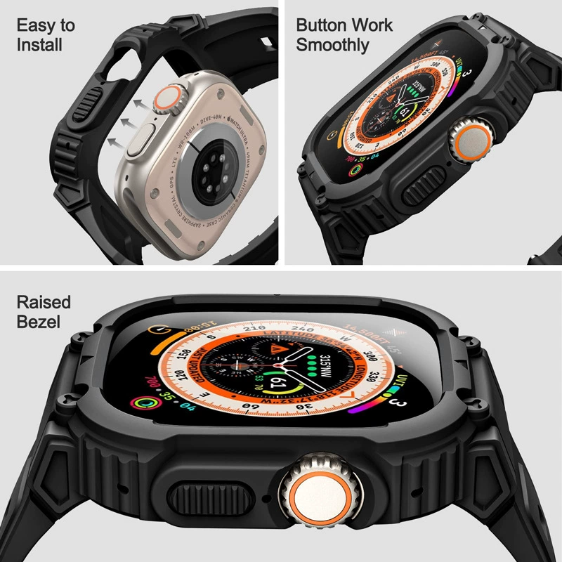 Ремешок для Apple Watch Series 7, TPU армированный, совместим с iWatch9
