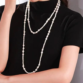 天然珍珠项饰;珍珠首饰套装;天然珍珠耳饰