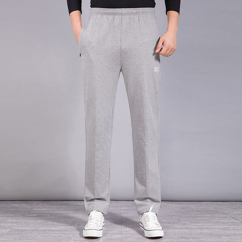 Men's Spring and Autumn Sports Pants for Middle-Aged and Elderly Men, Plus Size Pants, Men's Casual Long Pants, Loose Tight Waist Elastic Sweatpants