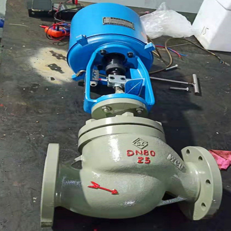 ZDLM-16C DN150单座调节阀电动铸钢法兰蒸汽套筒式