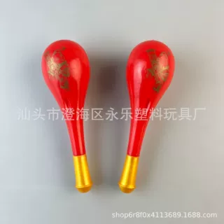 生产定制各种可印LOGO迷你沙锤响锤赠品 儿童玩具乐器敲锤摇响器