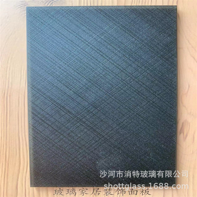 厂家供应酸蚀蚀刻玻璃 表面蒙砂油砂玉砂凹蒙金属拉丝玻璃