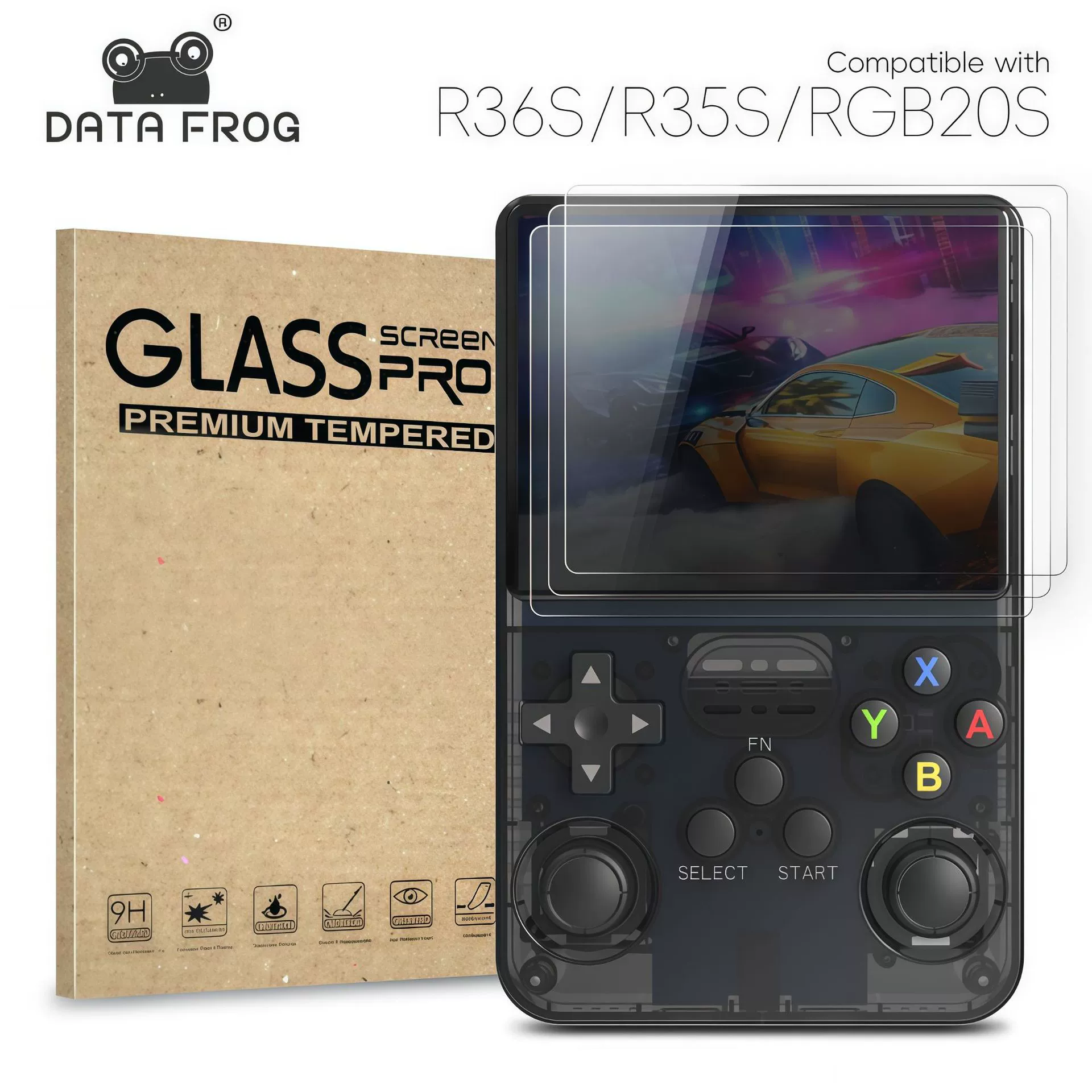 Защитная пленка для игровой консоли R36S RG20S портативная игровая консоль закалённое стекло 3,5-дюймовый экран HD пленка RG35S
