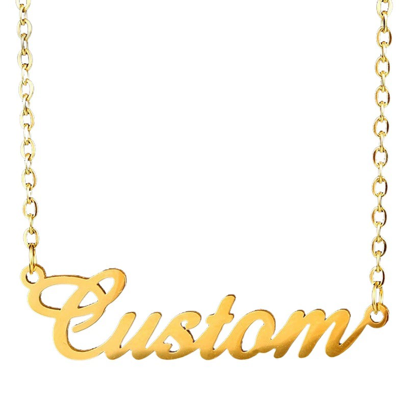 DIY личность кулон из нержавеющей стали английские буквы имя ожерелье ключица цепочка Ювелирные изделия Праздничный Подарок поколение волос