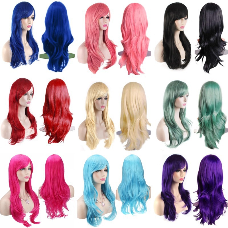 Amazon European and American Anime Wig Harajuku Foreign Trade Cosplay Universal Color 70cm Long Curly Wig Set Amazon European and American Anime Wig Harajuku Foreign Trade Cosplay Universal Color 70cm Long Curly Wig Set