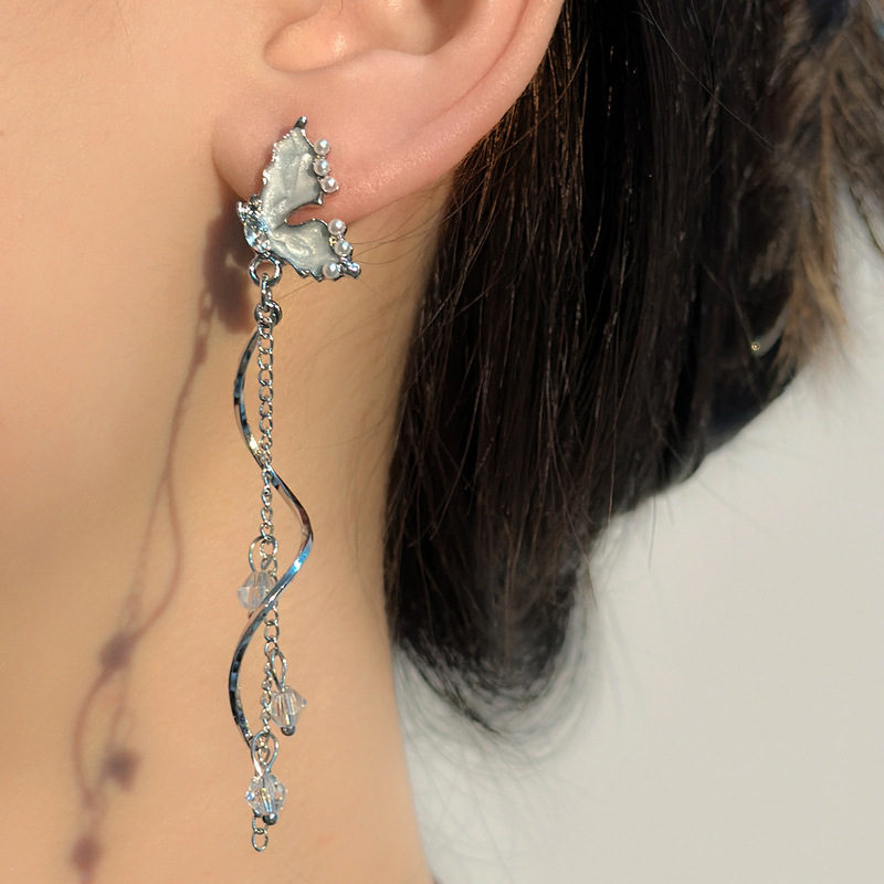 2024. aasta uus liblikatega tutt naistele, kerge luksus, nišikujundus, tipptasemel mitmekülgne, superhaldjas ja kõrvarõngad_voghion.com