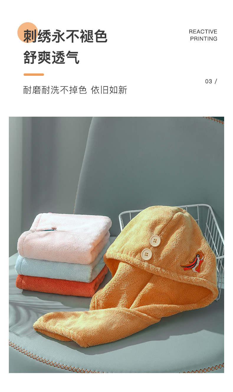 Cartoon  Super Absorbent And Quick-drying Dry Hair Hat display picture 12