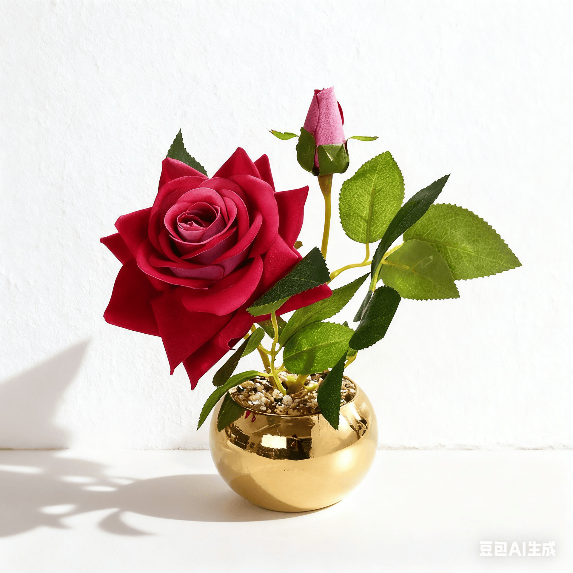 Flores falsas de alta calidad europea rosa bonsai flor de moda decoración creativa plantación verde artificial simulación maceta image 3