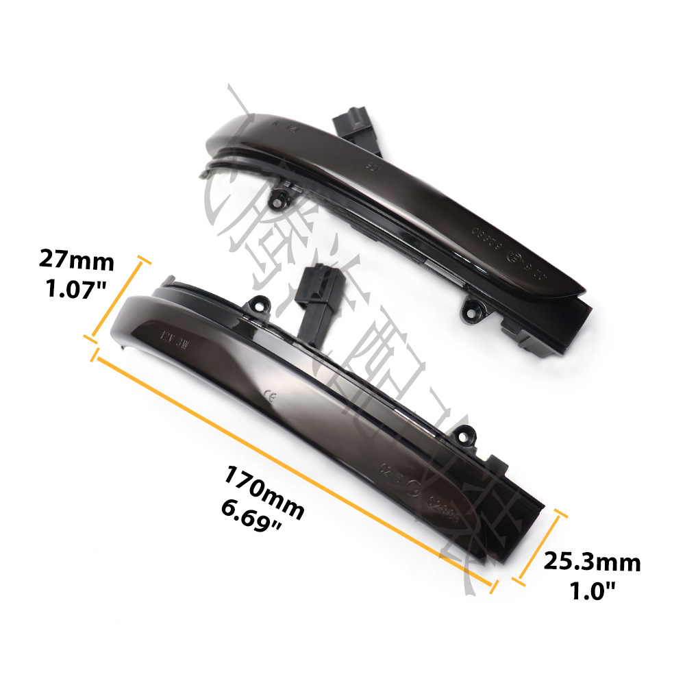 Para Volkswagen GOL G5G6G7G8 Fox Passat B7Polo dinámico agua corriente señal de giro