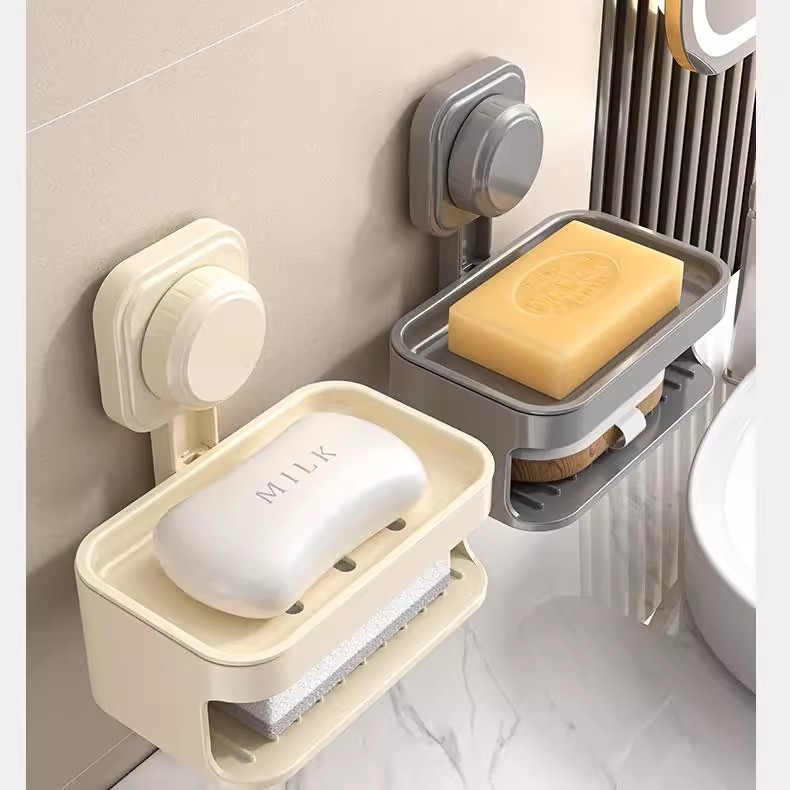 Kitchen Storage Shelf Sink Rag Drying Rack Sponge Scrubber Steel Wool Ball Non-Drilling Suction Cup Storage Rack Plastic