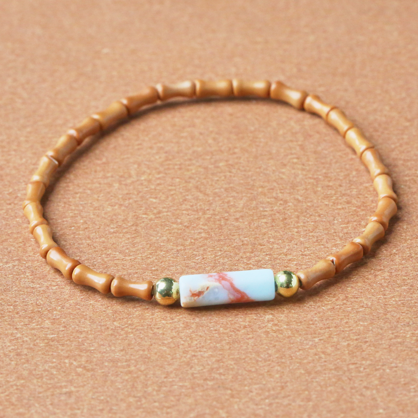 细款橄榄核寿山石手链文艺优雅清新柠檬玉石上岸