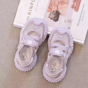 Girls' Sports Sandals Summer 2025 New Children's Shoes Breathable Casual Mesh Shoes Baby Girl's Sandals Trendy