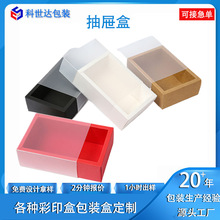 牛皮纸盒pvc透明抽屉盒折叠盒批发通用彩盒包装盒小批量万圣礼盒