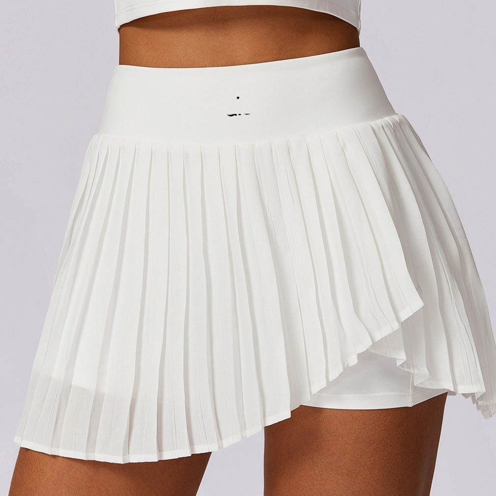 Tennis Skirt Yoga Fake Two-Piece Pleated Skirt Women's Yoga Fitness Short Skirt Anti-Exposure Quick-Drying Summer Half-Length Pants Skirt
