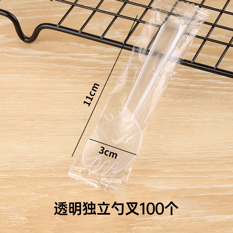 Cuchara transparente independiente tenedor 100pcs - Accesorios