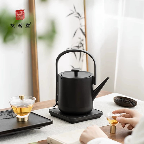 Youmingtang electric kettle household tea kettle electric kettle electric kettle bottom black and white simple kettle