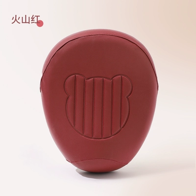 Electric car cushion 80 electric bicycle seat cover - embossed-bear-front-seat-cover-volcano-red