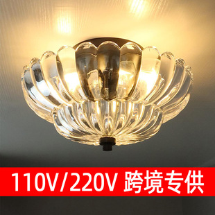 Cross-Border Amazon Ebay Glass Ceiling Lamp Chandelier Home Entrance Corridor Living Room Bedroom American Lamps Super Bright