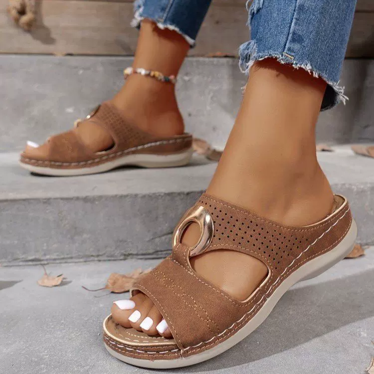 Summer slippers platform, beach shoes, plus size, 2025 years