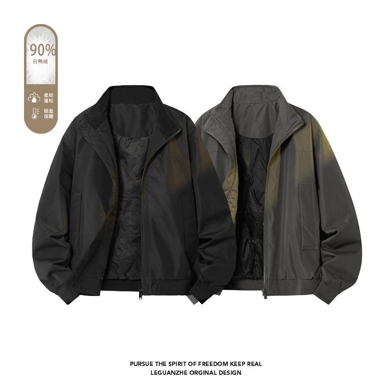 National Standard 90 White Duck down American-Style Pilot down Jacket for Men, Cleanfit, High-End, Cool and Stylish, Short Thickened Coat National Standard 90 White Duck down American-Style Pilot down Jacket for Men, Cleanfit, High-End, Cool and Stylish, Short Thickened Coat