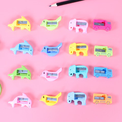 Creative cute little animal pencil sharpener, primary school student learning stationery, mini pencil sharpener, kindergarten small gift batch