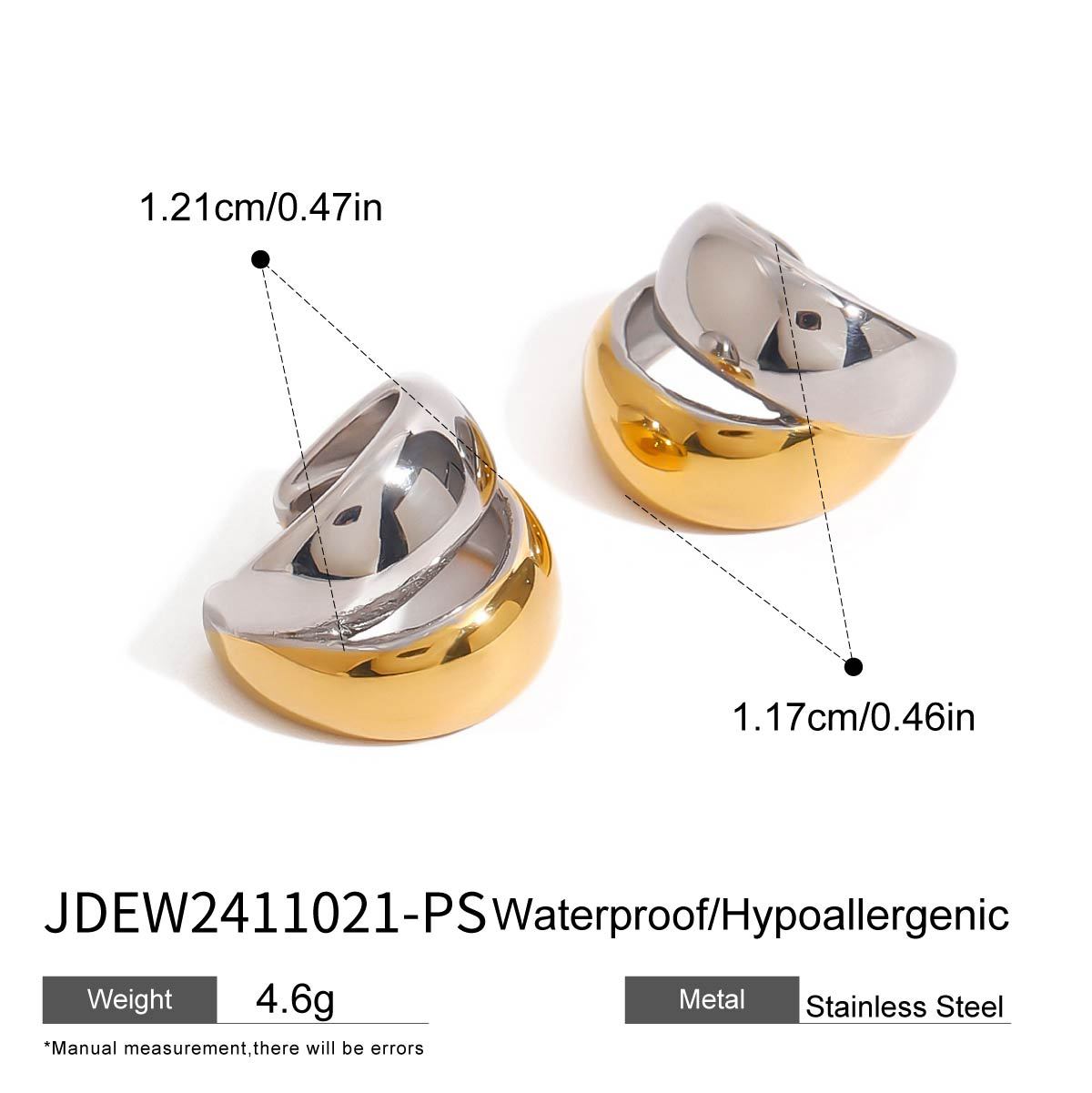 JEDING EURO-AMERICAN acero inoxidable de color ajuste de auriculares de alta calidad sin agujeros de orejas huesos de acero de aluminio pendientes de acero transfronterizos