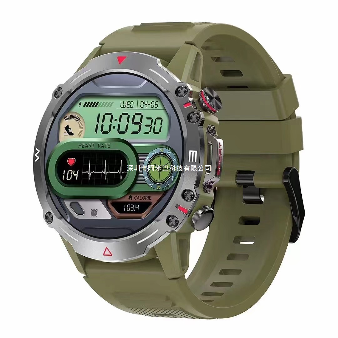 新款HK87蓝牙通话智能手表三防自定义表盘心率压音乐户外运动手表