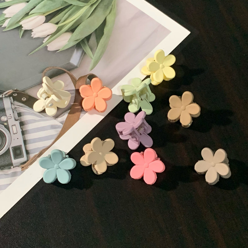 Horquilla mini flor de cinco pétalos, agarre trenzado para cabello, accesorios lindos para niñas