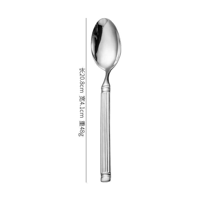 クロスボーダーローマ柱410ステンレス洋食食器5点セットナイフフォークスプーンホテル家庭用ステーキナイフデザートスプーン|undefined