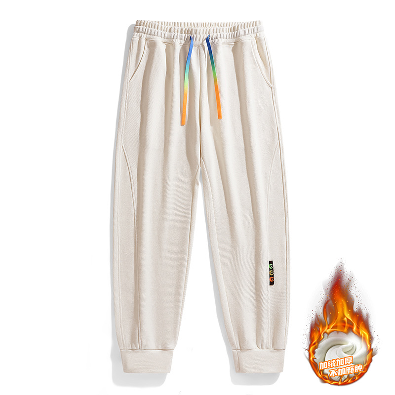 Pantalones informales para hombre, pantalones de invierno a la moda, pantalones de chándal gruesos con forro polar para hombre, pantalones largos informales para hombre, pantalones deportivos, pantalones finos para hombre image 14