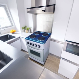 50 4 4 electric oven 4 head electric stove with one-piece upright burner white