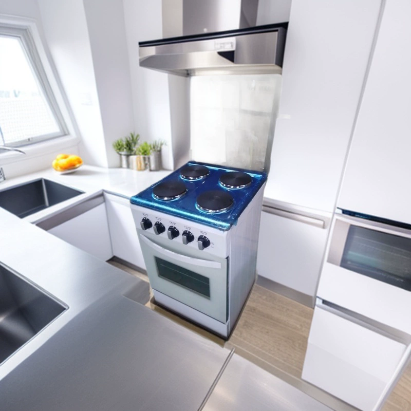 Электрическая духовка 50 на 4, электрическая плита с 4 конфорками, соединенная вертикальная конфорка, белая