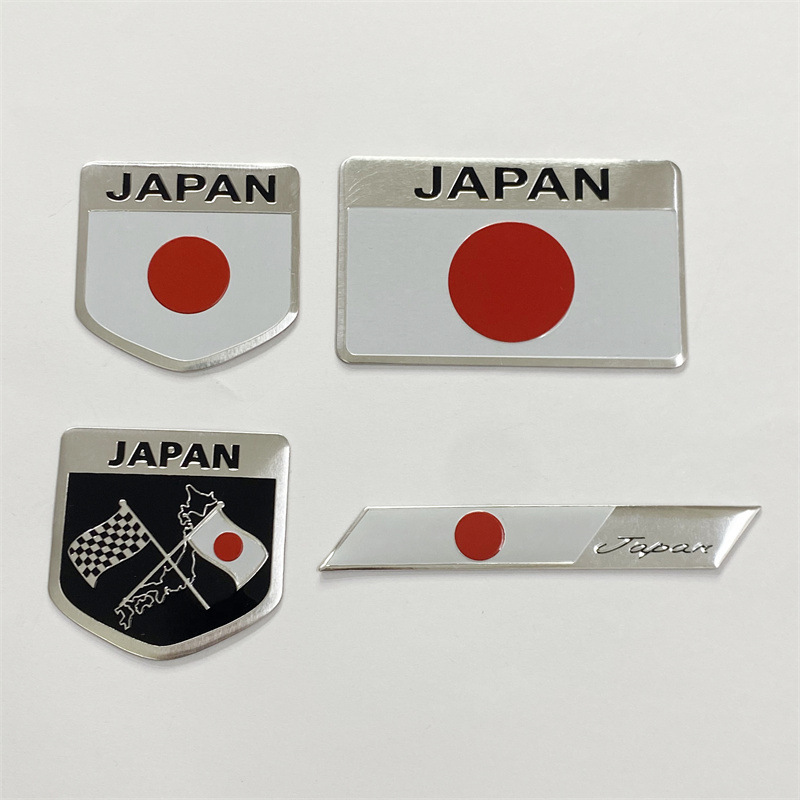 日本の国旗の自動車の金属車は車の尾を貼って3d立体の個性の車体を飾って地図を貼って傷の車を貼って貼ります。|undefined