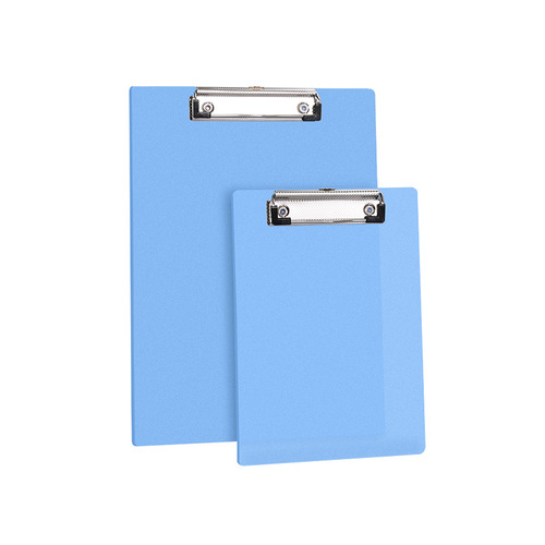 Plastic A4 writing board transparent color menu board clip office PP file clipboard writing pad handout clip production