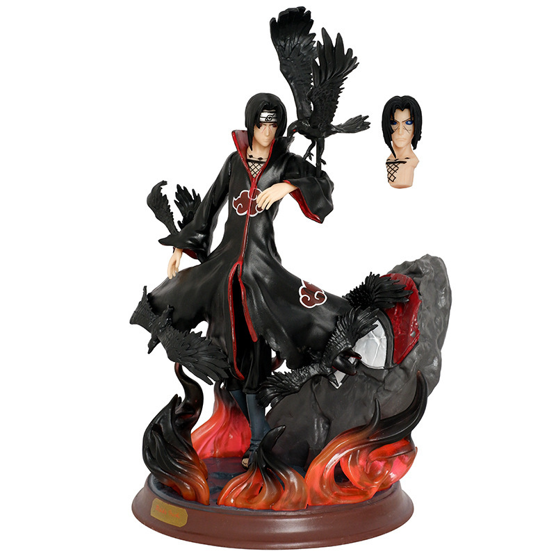 箱入り双頭赤いカラスイタチフィギュアイタチ忍者ビッグフィギュアうちはモデルフィギュア卸売ドロップシッピング|undefined