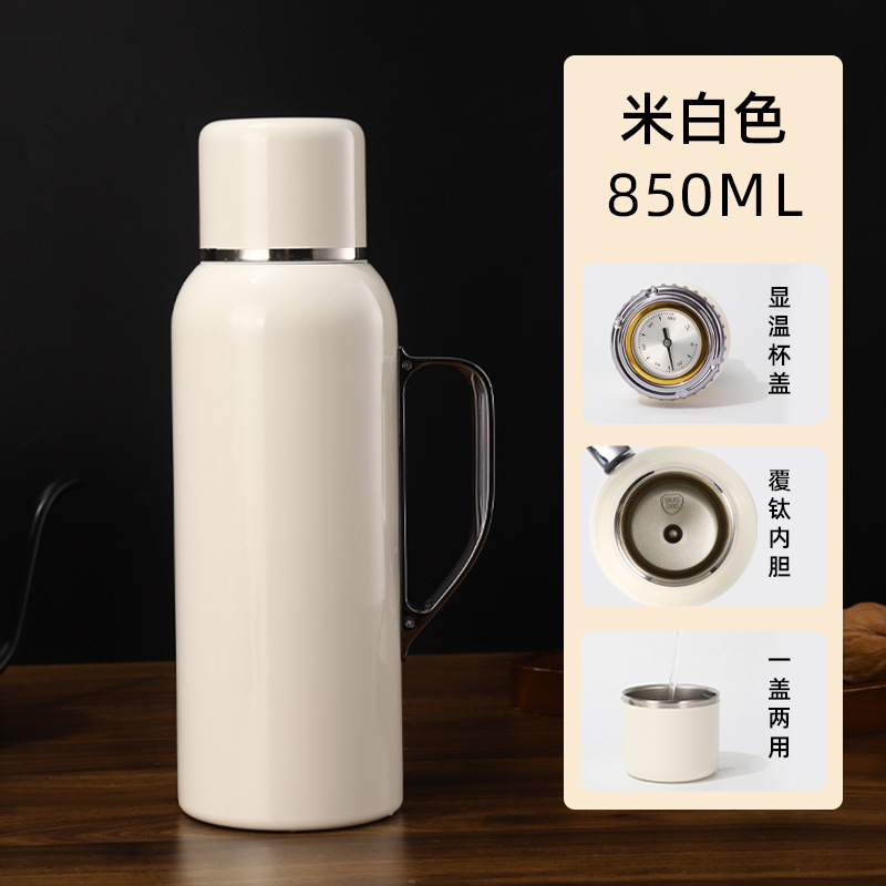316ステンレス鋼機械式温度表示保温ポット、大容量チタンコーティング内槽、茶葉分離機能付き携帯用ポット|undefined