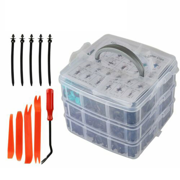 635 piezas de tres capas en caja hebilla del coche parachoques tornillo hebilla clip Fender remache traje mixto