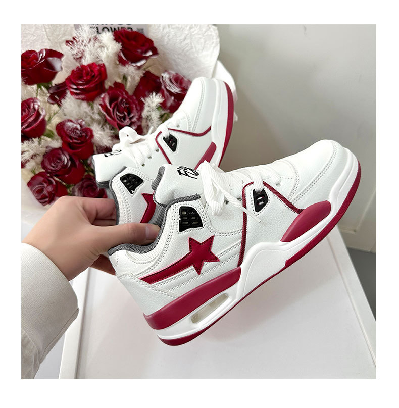Air Cushion Meteor Board for Men's Spring 2024 New Versatile Instagram Casual Little White Thick Sole Basketball Shoes_voghion.com