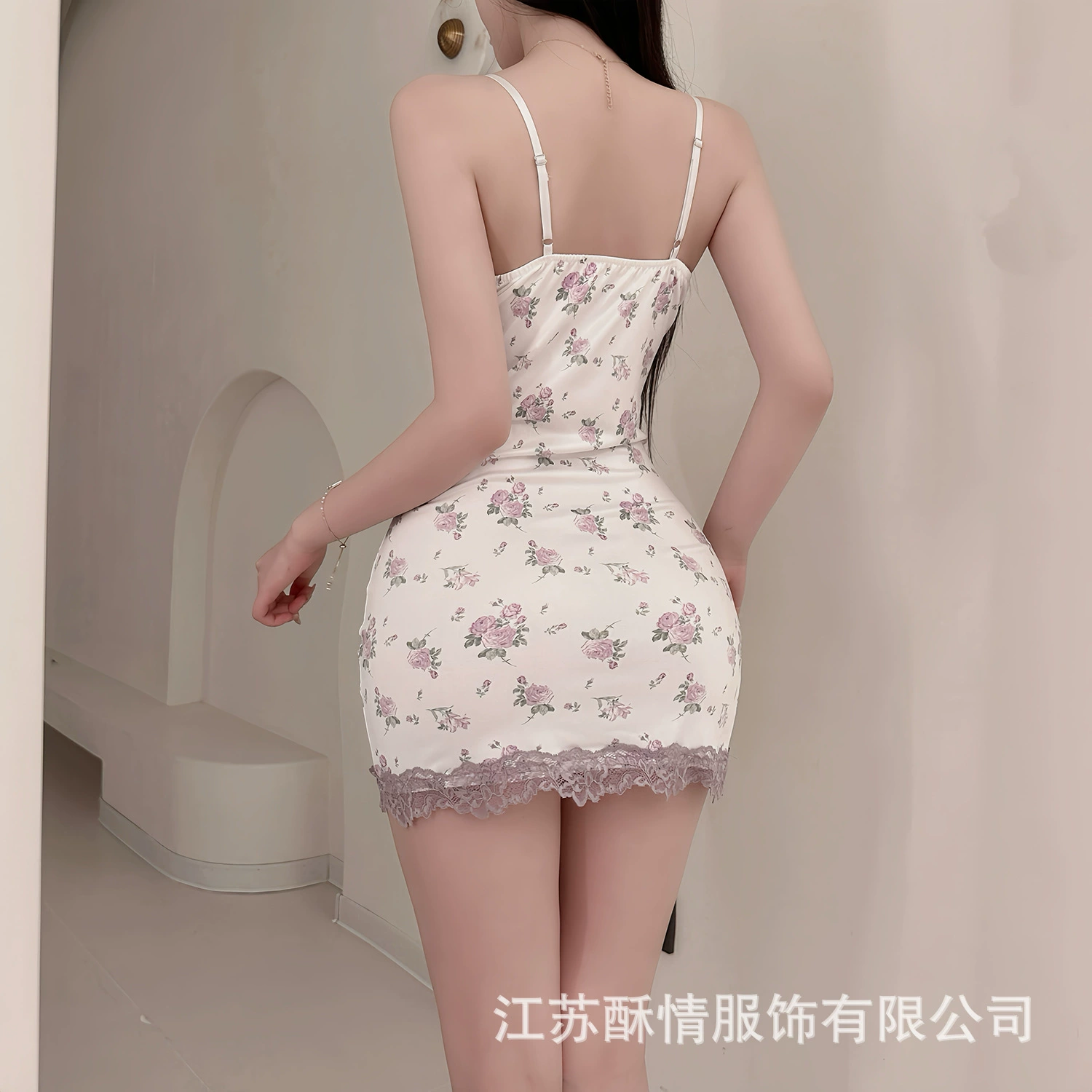 Белье, кружевное милое Slip dress, пижама, цветочный принт, облегающий