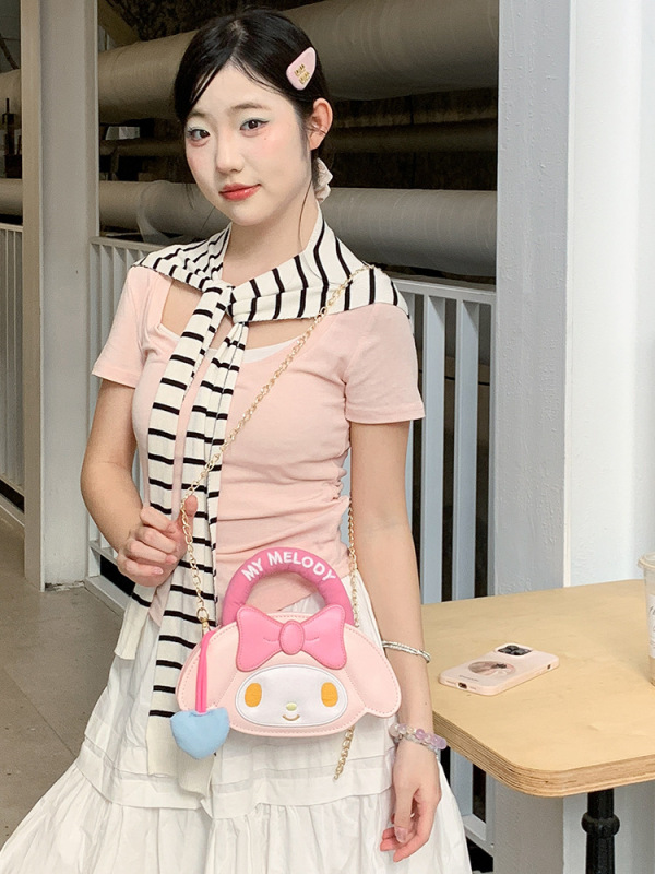 高颜值粉色兔子定型款卡通包包出街收纳迷你链条包可爱儿童单肩包|undefined