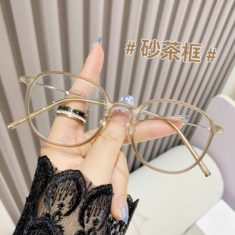 Gafas de presbicia portátiles marco retro redondo rojo neto hombres y mujeres de mediana edad y ancianos gafas de teléfono móvil anti-luz azul gafas de presbicia