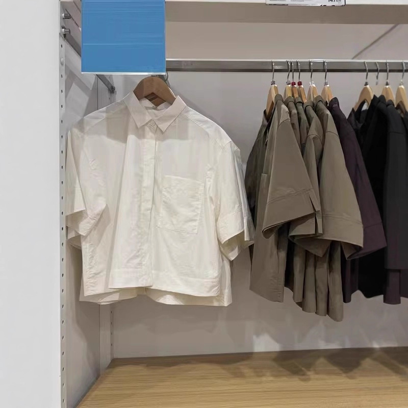 2025 New Autum Women's Loose Short Shirt Casual Short-Sleeved Shirt Air-Conditioned Shirt Thin Jacket Top 479096