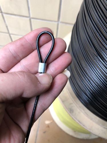 Wholesale 304 stainless steel black coated wire rope sea fishing line advertisement hang tag greenhouse tension rope drying rope soft