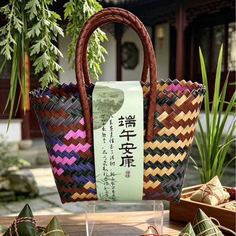 Dragon Boat Festival New Chinese-Style Zongzi Gift Box Packaging Empty Box High-End Gifts for Employees Gift Basket Packaging Bag