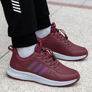Elderly Shoes Women's Spring and Autumn Leather Waterproof Casual Sports Soft Sole Non-slip Men's Dad Shoes Middle-aged and Elderly Walking Shoes
